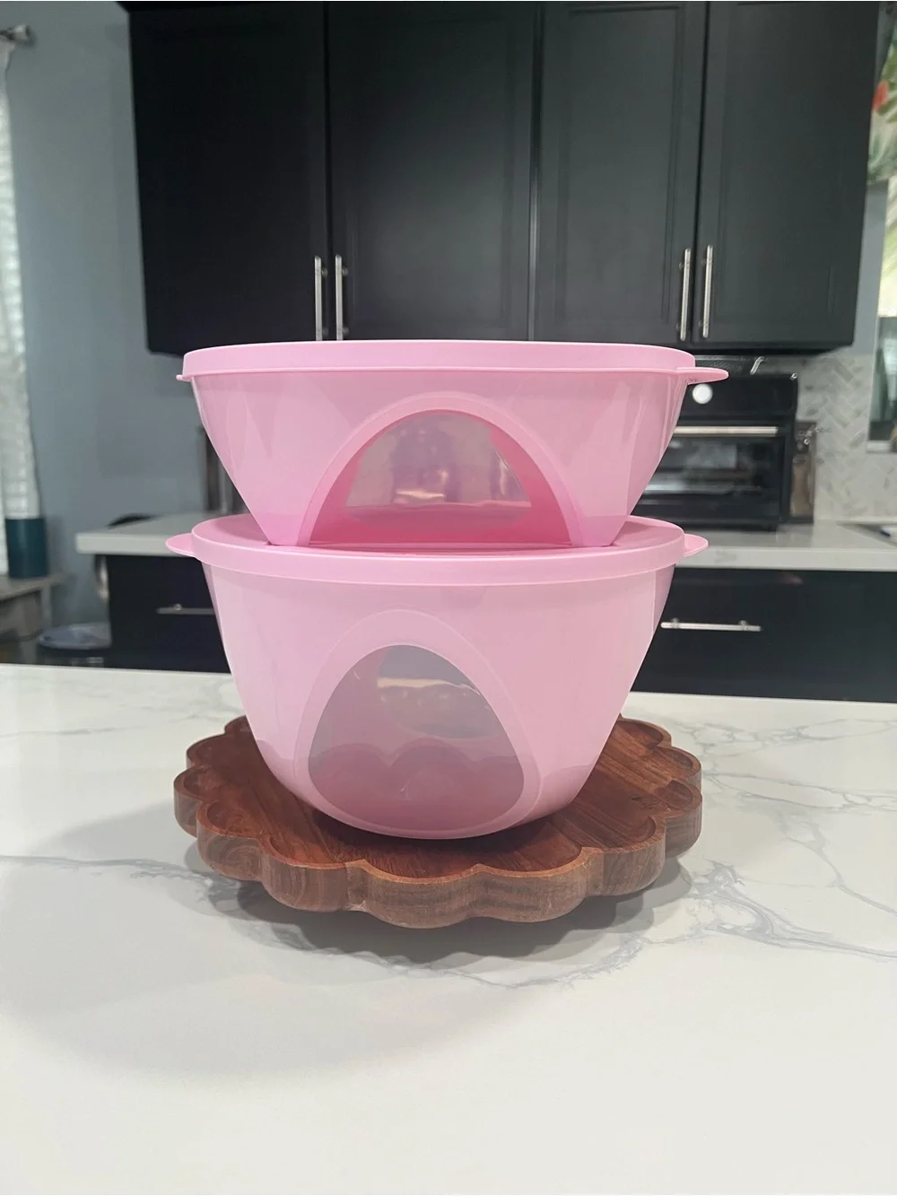 Tupperware Pink Mixing & Storage Bowl Set (4.3L + 2.5L)